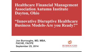 Disruptive Innovative Healthcare Business Models