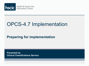 OPCS-4.7 Planning for implementation