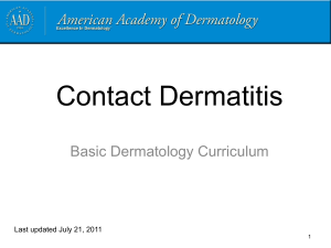 Contact dermatitis - American Academy of Dermatology