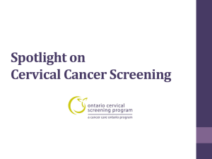 ICS Orientation: Cervical Cancer Screening