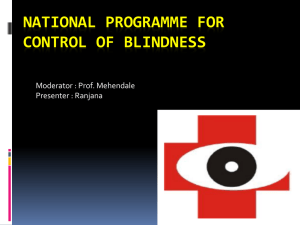 National programme for control of blindness - E