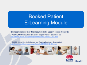 Watch the Booked Patient ELearning Module Presentation