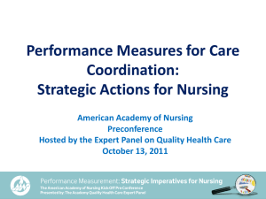 Performance Measures for Care Coordination