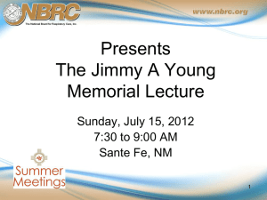 2012 Jimmy A. Young Memorial Lecture
