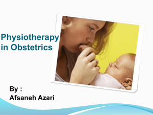 Physiotherapy in obstetrics & gynaecology