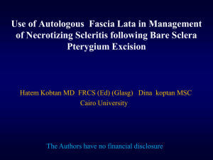 Necrotizing scleritis following pterygium excision