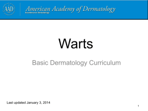 Warts - American Academy of Dermatology