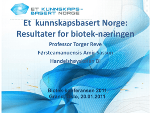 presentasjon - Et kunnskapsbasert Norge