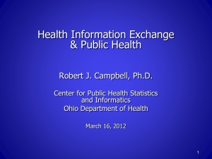 Ohio Department of Health Center for Public Health Statistics and