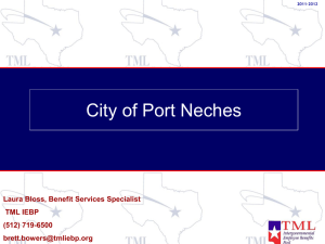 CITY OF THE COLONY - City of Port Neches