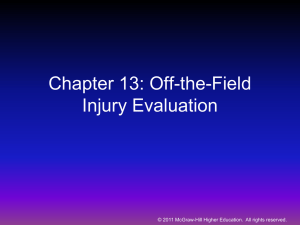 Off-the Field Injury Evaluation - Innovative Learning Solutions