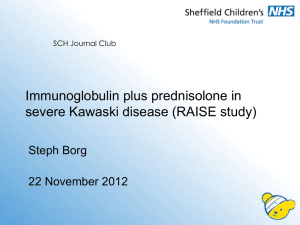 Efficacy of immunoglobulin plus prednisolone for prevention of