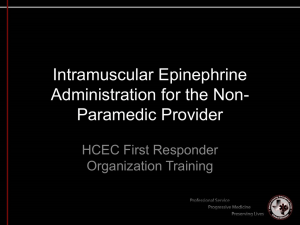 IM Epinephrine Administration Power Point