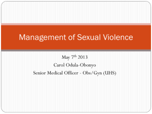 Management of Sexual Violence PPT Presentation