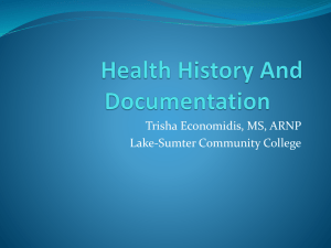 Health History And Documentation - Lake