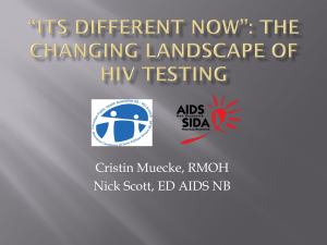 The Changing Landscape of HIV testing