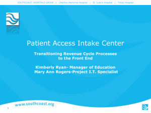 Patient Access Intake Center - National Association of Healthcare