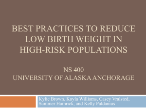 Low birth weight newborns - University of Alaska Anchorage