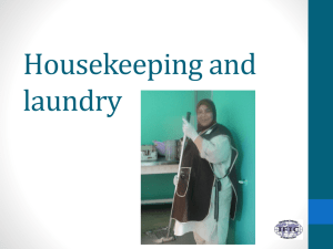 Housekeeping and laundry - International Federation of Infection