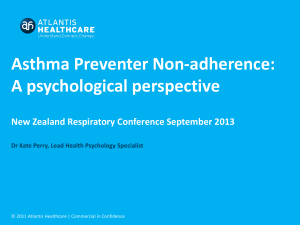 Asthma preventer non-adherence: A psychological perspective
