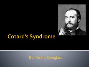 Cotard`s Syndrome