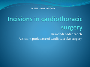 Incisions in cardiothoracic surgery