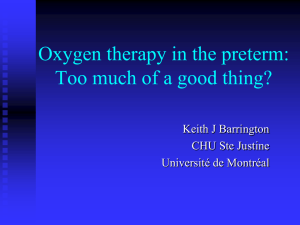 Targeted oxygen saturation in preterm infants in