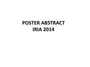 POSTER ABSTRACT IRIA 2014