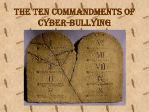 The Ten Commandments of Cyber-Bullying
