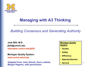 Managing with A3 Thinking