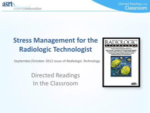 Stress Management - American Society of Radiologic Technologists