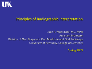 Principles of radiographic examination