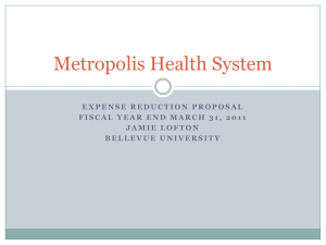 Metropolis Health System Budget Revision