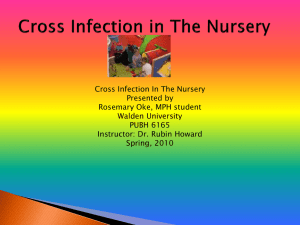 Prevention of cross infection in the nursery