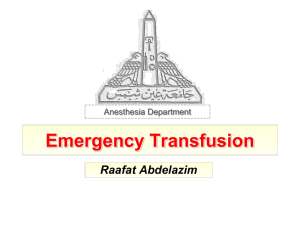 Emergency Transfusion - asja