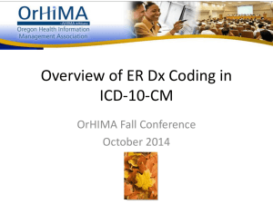 ER Dx Coding in ICD-10-CM
