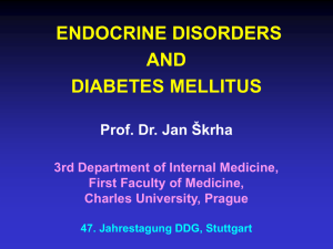 Endocrine disorders and diabetes mellitus