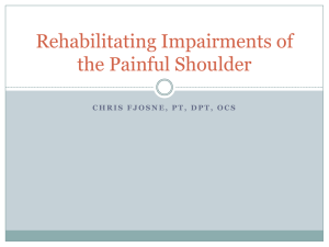 Rehabilitating Impairments of the Painful Shoulder