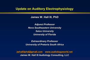 Hall, Update for Aud Electrophys, Part I