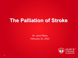 The Palliation of Stroke - Canadian Virtual Hospice