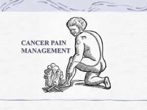 Cancer pain management - Yorkshire and the Humber Deanery