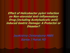 Effect of Helicobacter pylori infection on Non