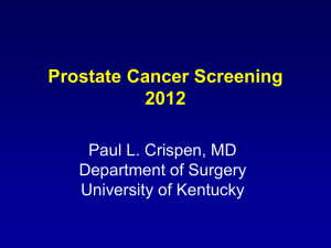 Prostate Cancer Screening 2012