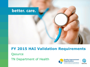 FY 2015 HAI Validation Requirements
