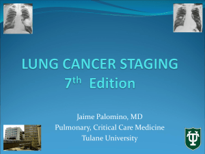 LUNG CANCER STAGING 7th Edition