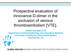 Prospective evaluation of Innovance D-dimer in the