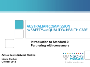Partnering with Consumers - Australian Commission on Safety and