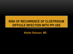 Recurrence of C. Diff Infection With Use of PPIs