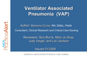 Nosocomial Respiratory Infections - American Association of Critical