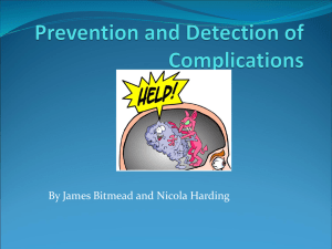 Prevention and Detection of Complications